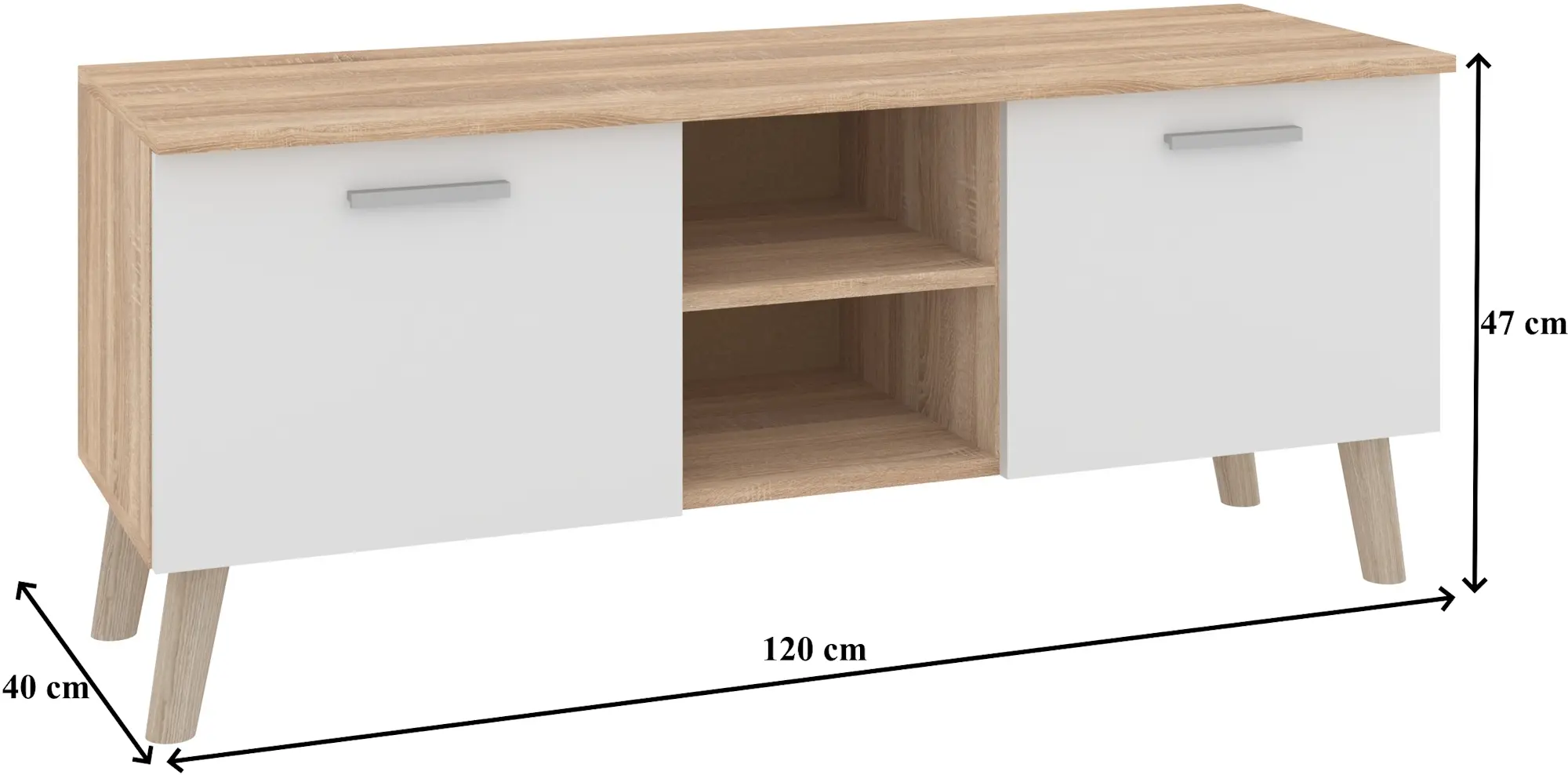 Tumba pentru TV Пехотин Argo (Sonoma Oak/White)