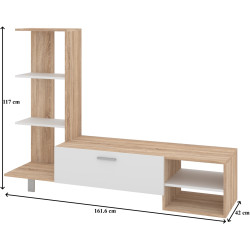 Tumba pentru TV Пехотин Dakar (Sonoma Oak/White) Thumb