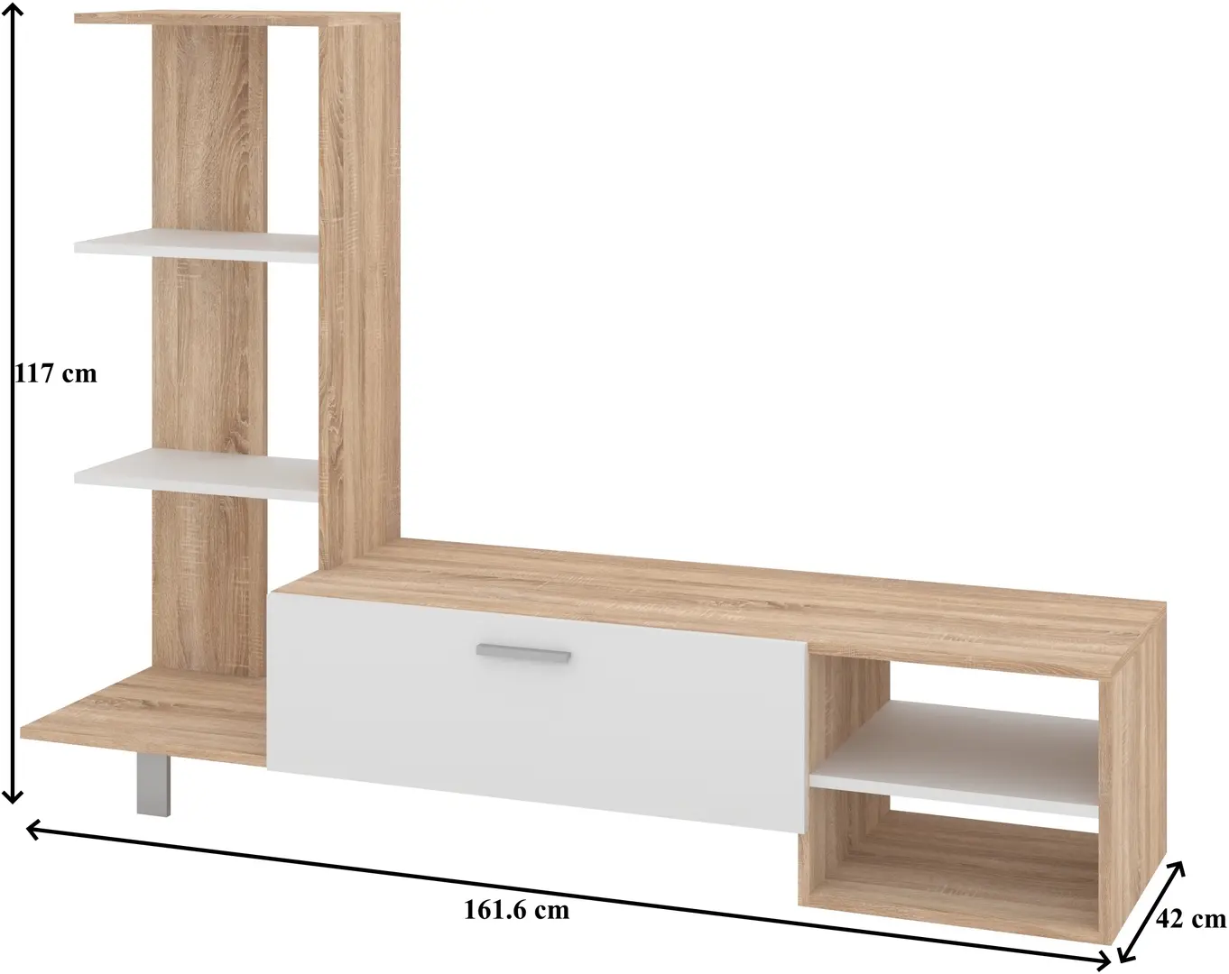 Tumba pentru TV Пехотин Dakar (Sonoma Oak/White)