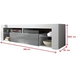 Тумба РТВ Selsey Bianko 140 (White Matt/Gray Gloss) Thumb
