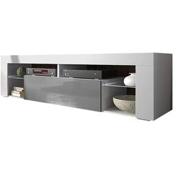 Tumba pentru TV Selsey Bianko 140 (White Matt/Gray Gloss)