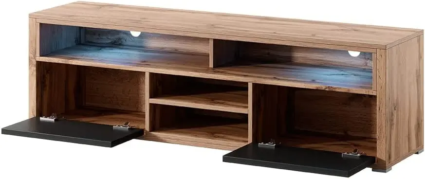 Тумба РТВ Selsey ‎Mario 140 (Wotan Oak/Black Gloss)