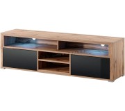 Tumba pentru TV Selsey ‎‎Mario 140 (Wotan Oak/Black Gloss)