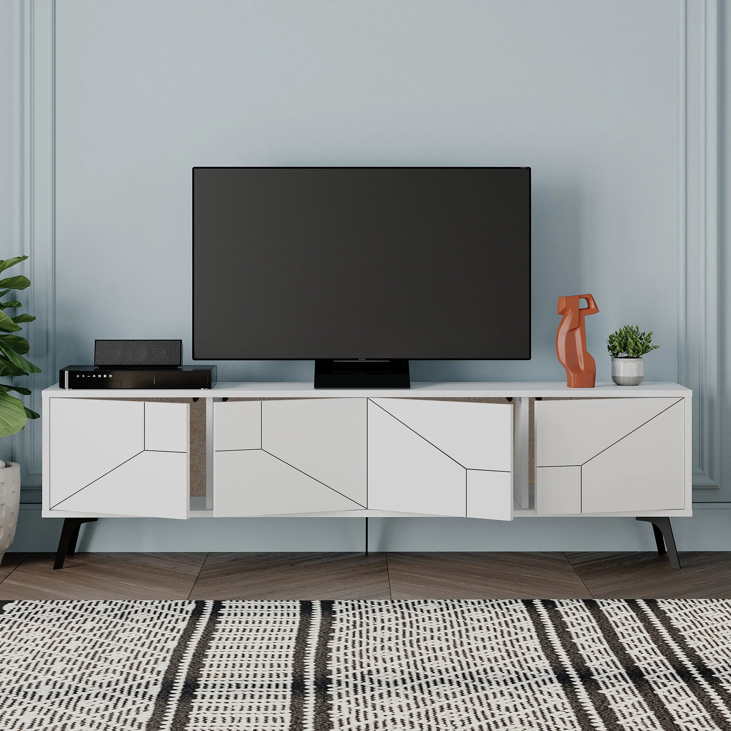 Тумба РТВ Showdeko Dune (White) - 2