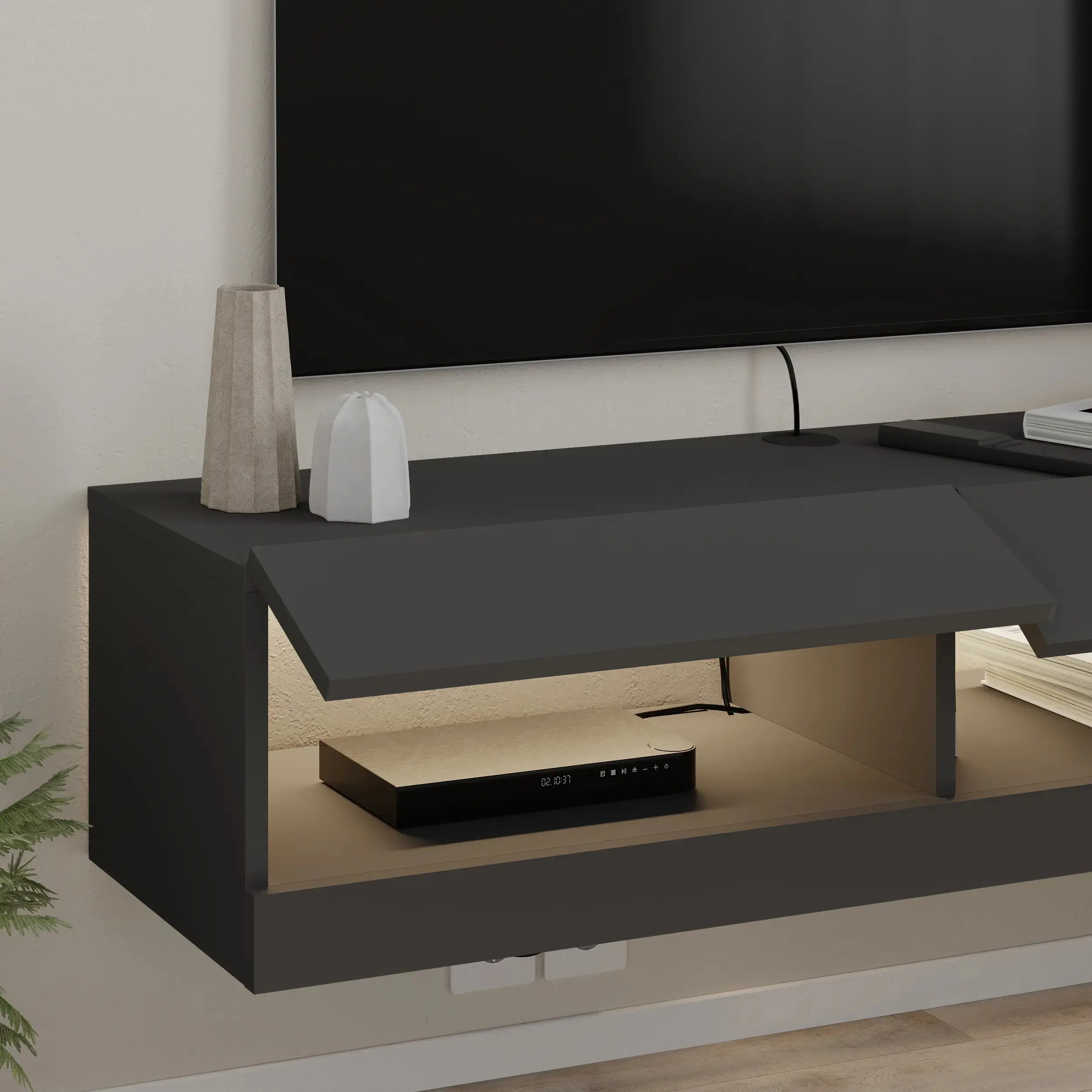 Tumba pentru TV Showdeko Moon (Anthracite) - 3