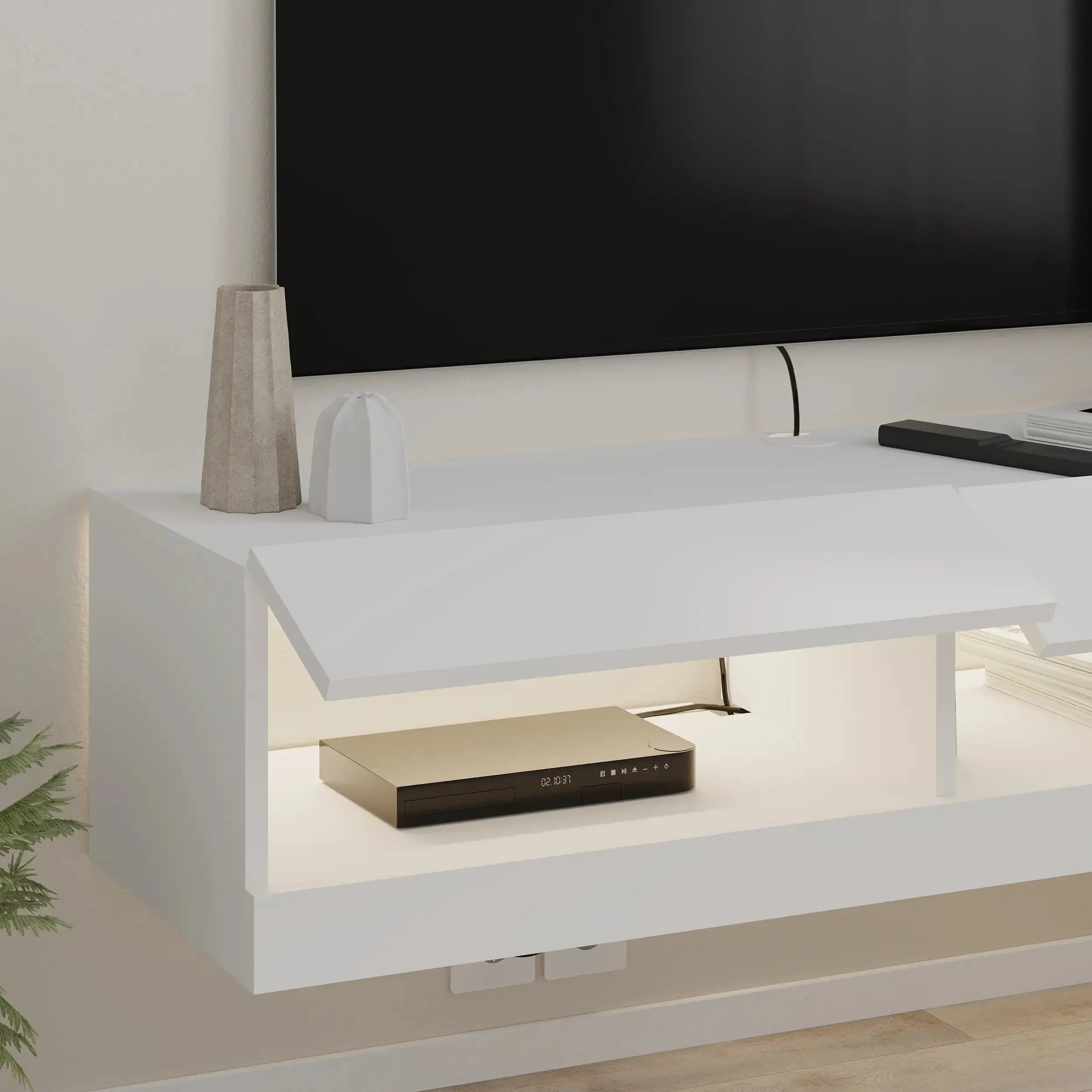 Tumba pentru TV Showdeko Moon (White) - 3