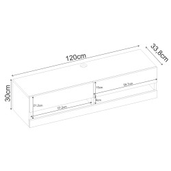 Tumba pentru TV Showdeko Moon (White) Thumb