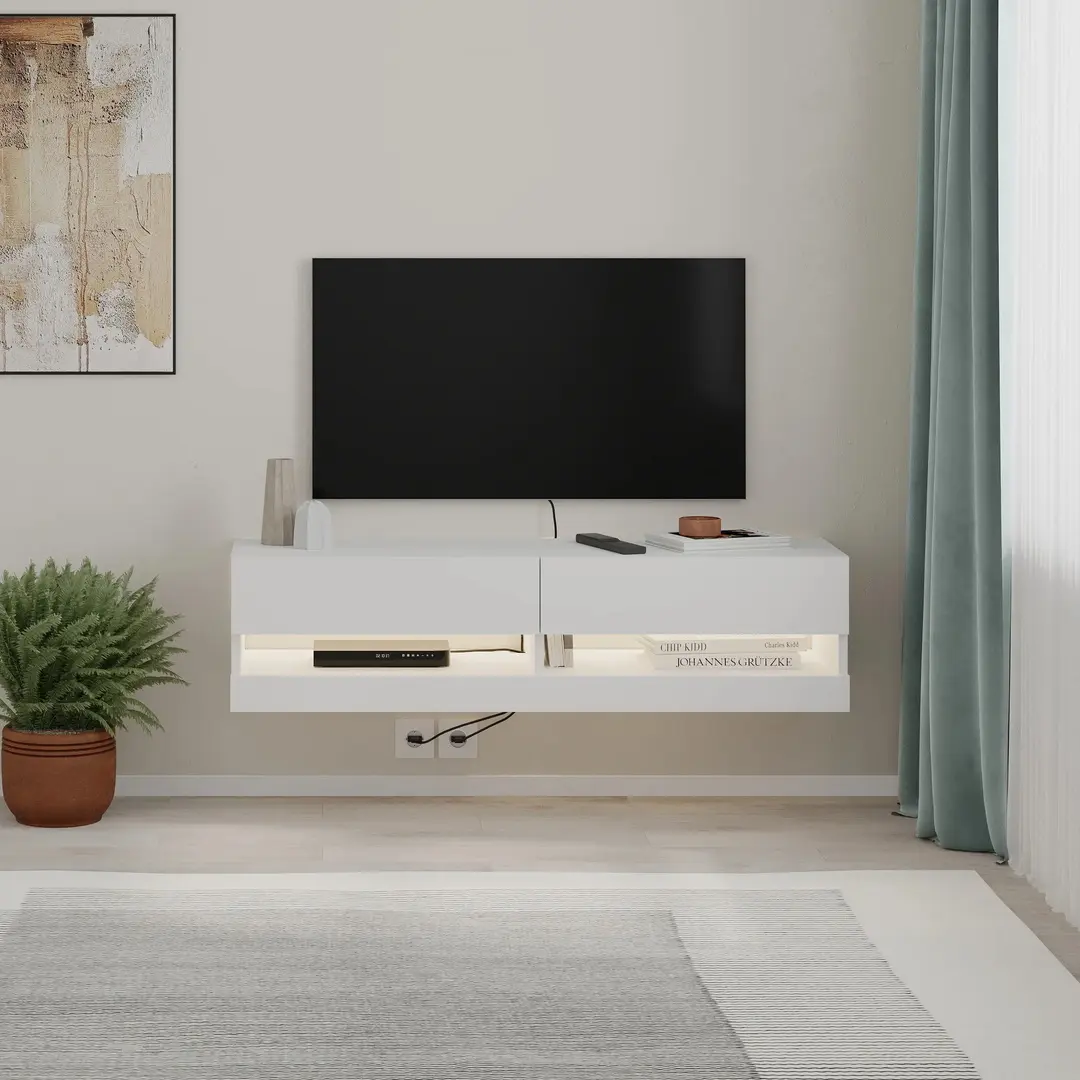 Tumba pentru TV Showdeko Moon (White)