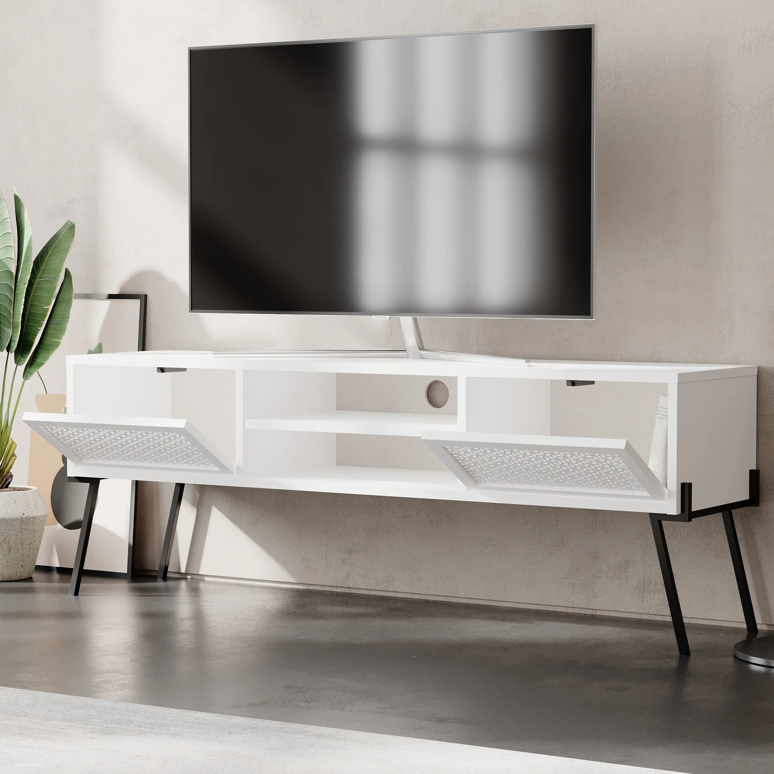 Тумба РТВ Showdeko Naive (White) - 2
