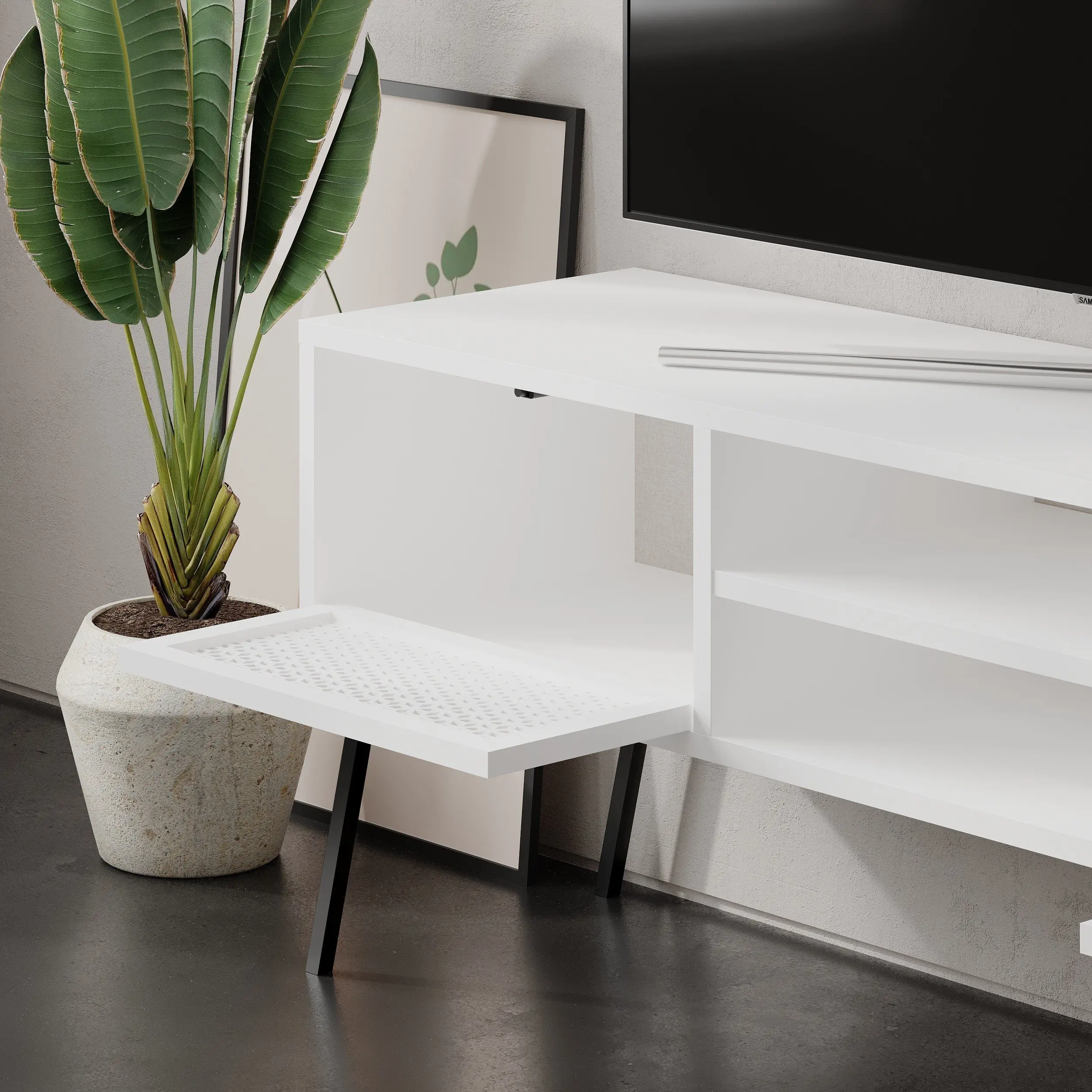 Тумба РТВ Showdeko Naive (White) - 3