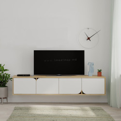 Tumba pentru TV Showdeko Spark (Oak/White)