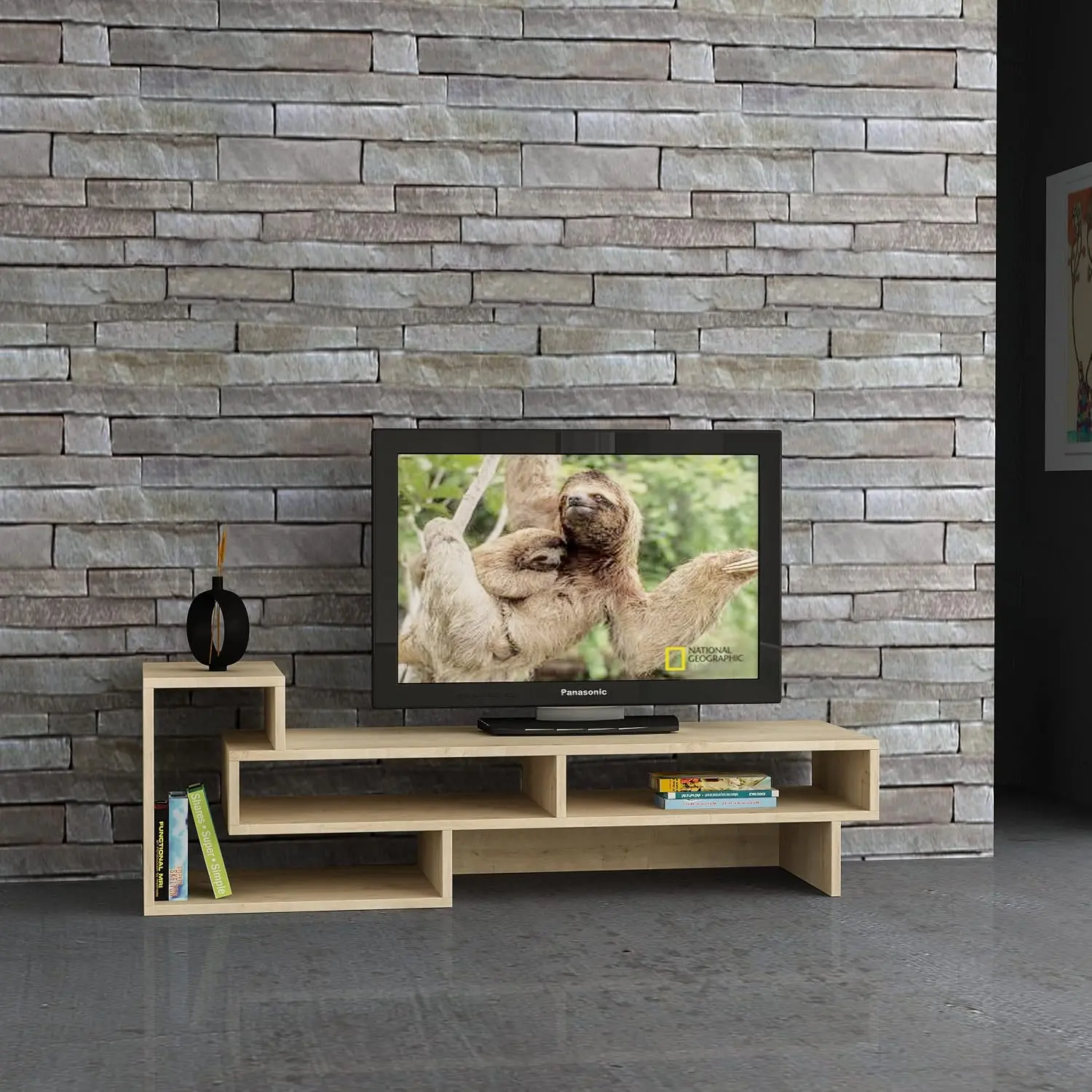 Tumba pentru TV Showdeko Tetra (Oak) - 4