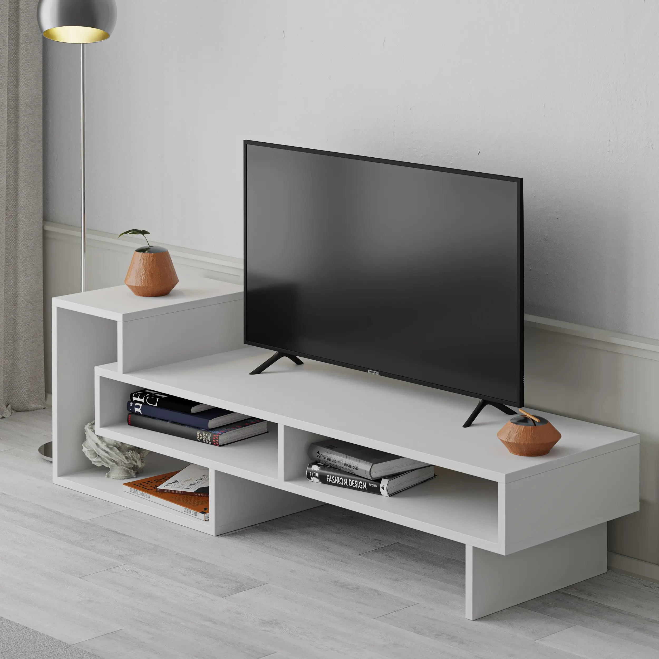 Тумба РТВ Showdeko Tetra (White) - 2