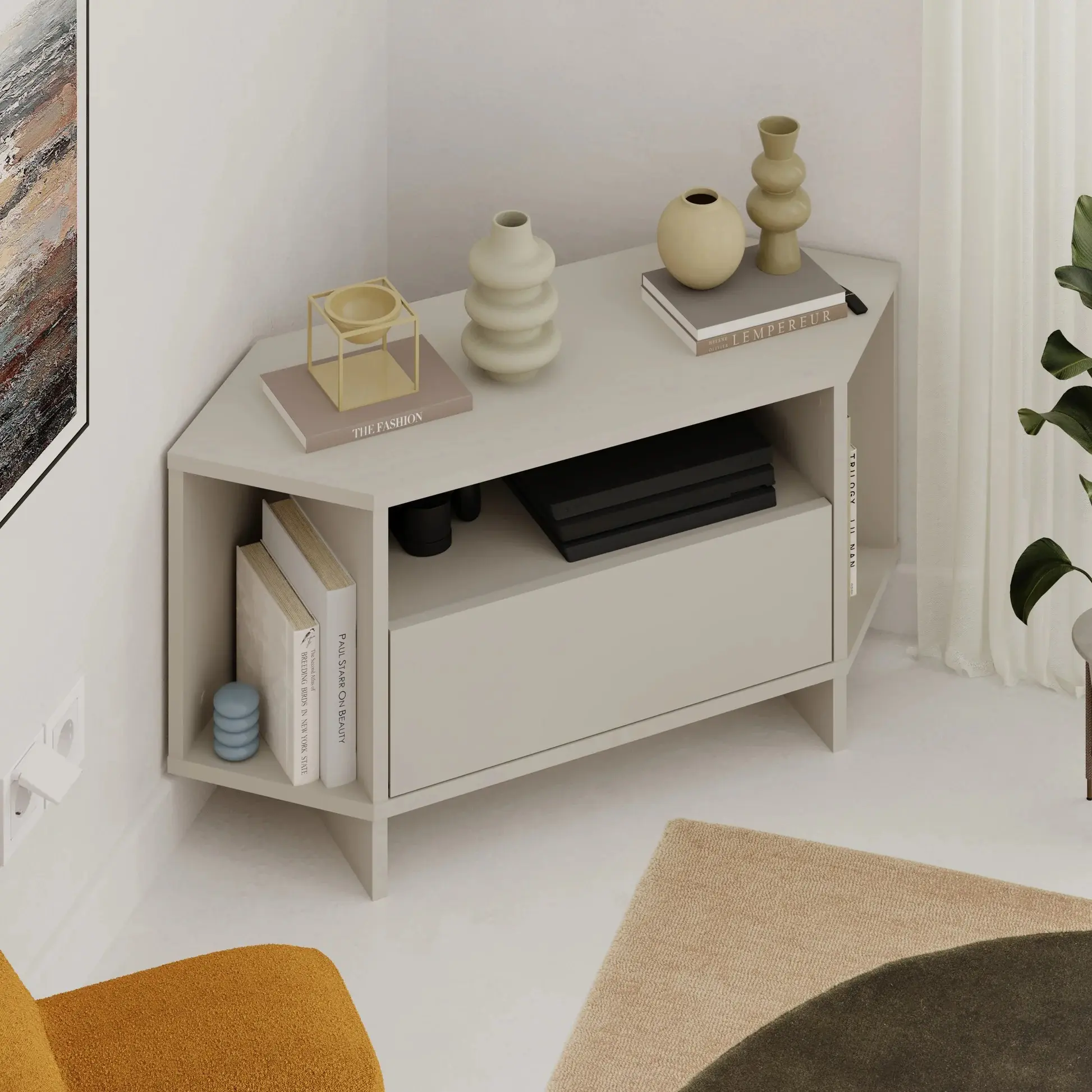 Tumba pentru TV de colt Showdeko Viva (Sandstone) - 3