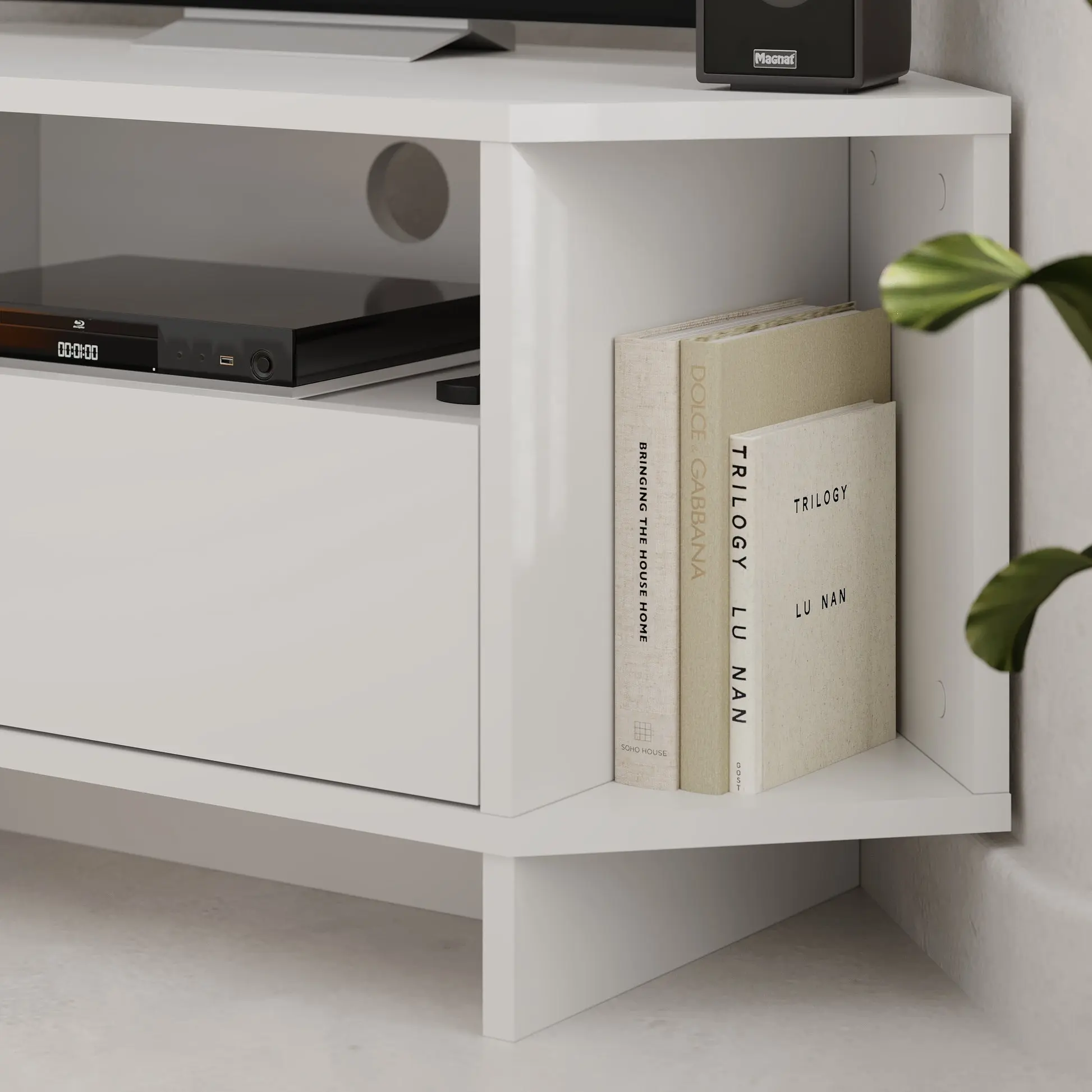Tumba pentru TV de colt Showdeko Viva (White) - 5