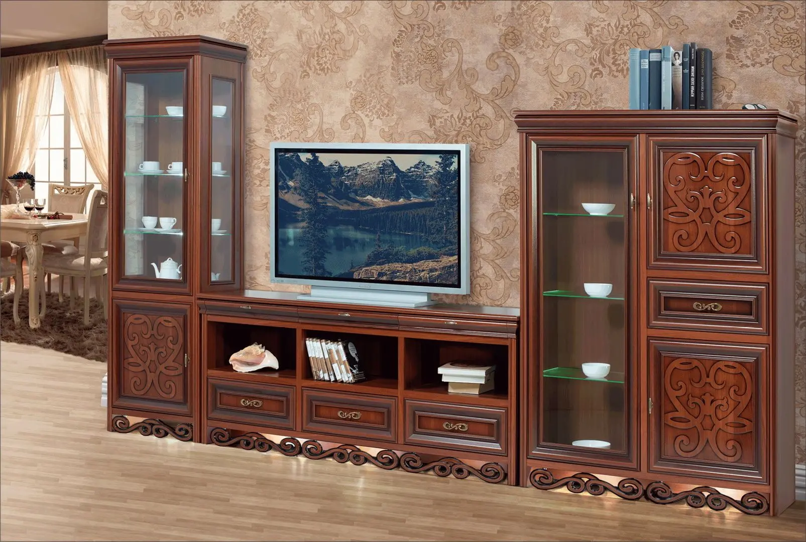 Comoda pentru TV Skay Hloya (Caravaggio Nut/Italian Nut)