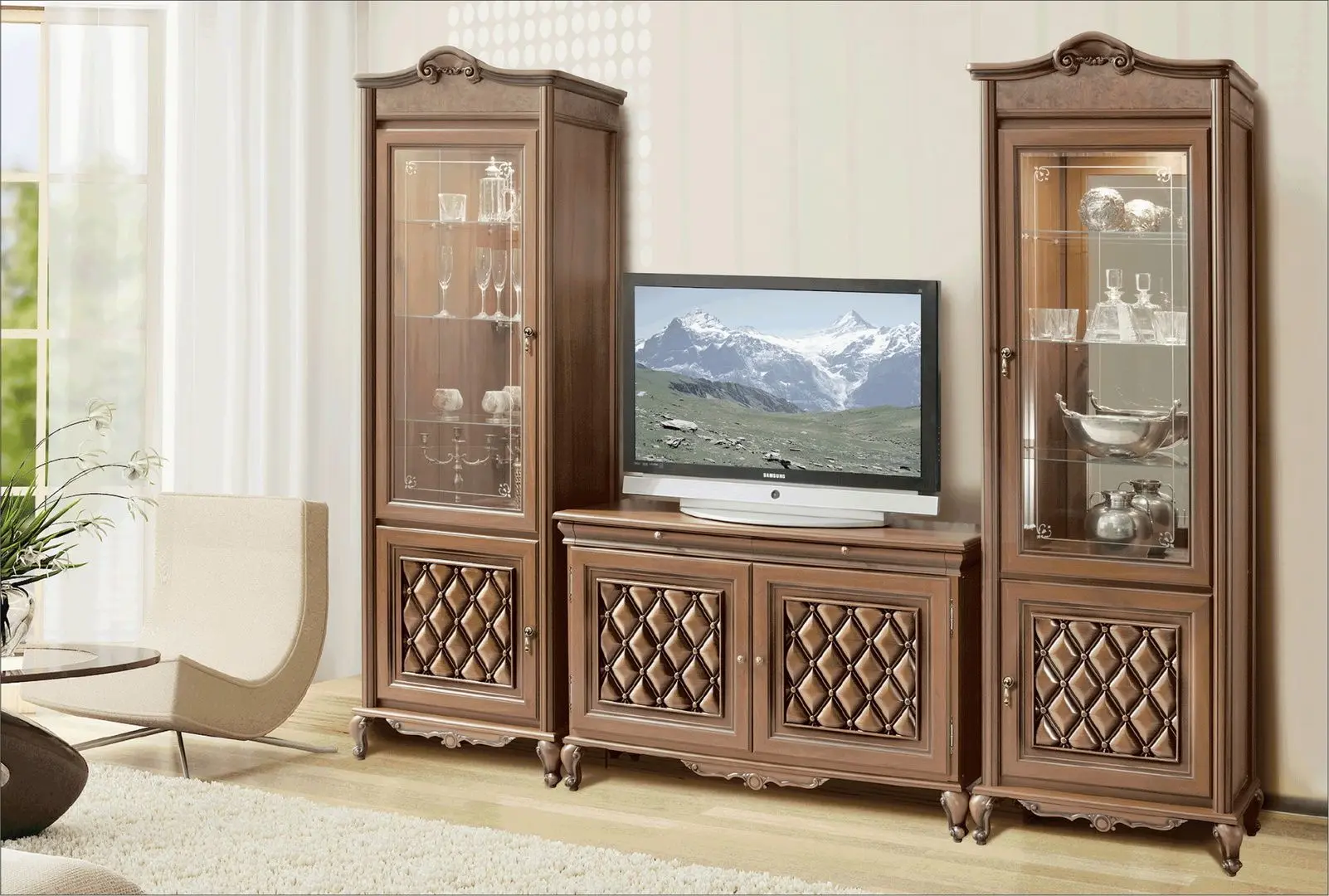 Comoda pentru TV Skay Novita 1.35 (Caravaggio Nut/Italian Nut) - 3