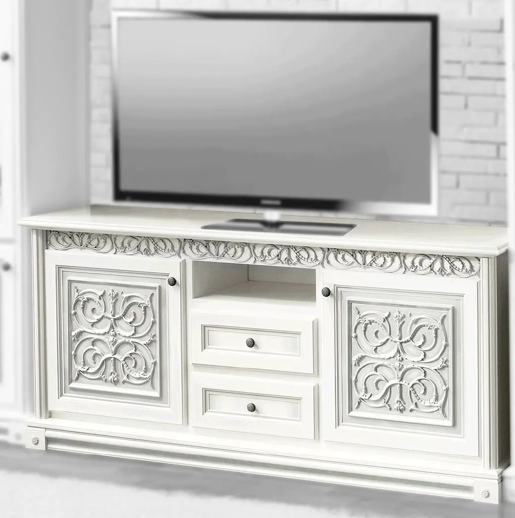 Comoda TV Skay Toskana (White/Silver)