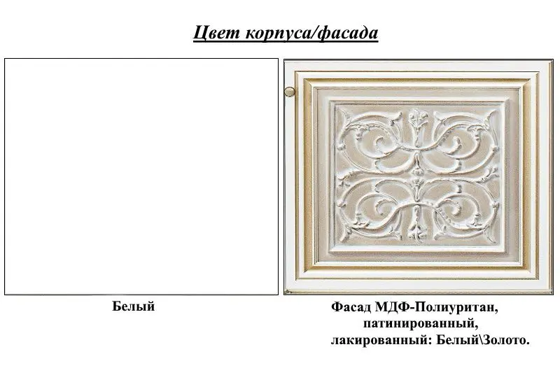Комод РТВ Skay Тоскана Нова 1.90 (Белый/Золото)