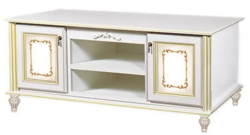 Comoda pentru TV Skay Verona 1.55 White/Gold (fara desen)