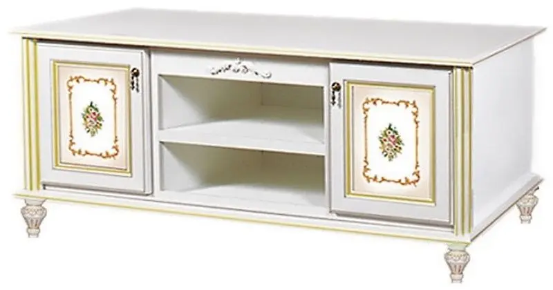 Comoda pentru TV Skay Verona 1.55 White/Gold (cu desen)