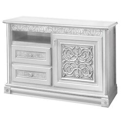 Тумба РТВ Skay Тоскана 1.28 (Белый/Серебро)