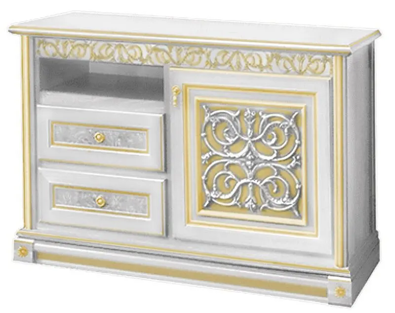 Tumba pentru TV Skay Toscana 1.28  (White/Gold)