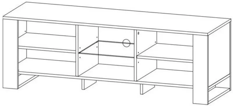 Tumba pentru TV Sokme Old Vud 2U (Craft Oak Gold/Black) - 4