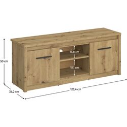 Tumba pentru TV Tempo Kondela Airon 2D 50x125 (Artisan Oak) Thumb