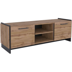 Tumba pentru TV Tempo Kondela Amoni 2D (Wotan Oak/Black) Thumb