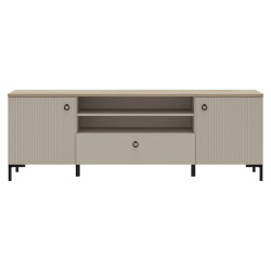 Тумба РТВ Tempo Kondela Domca 2D1S (Taupe Grey/Silverjack Oak) Thumb