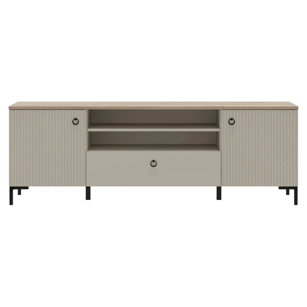 Тумба РТВ Tempo Kondela Domca 2D1S (Taupe Grey/Silverjack Oak) - 2
