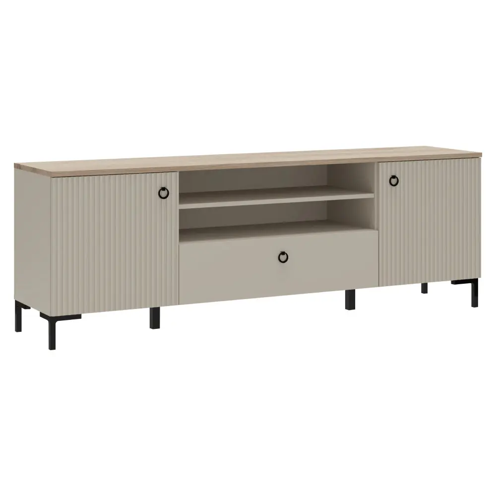 Тумба РТВ Tempo Kondela Domca 2D1S (Taupe Grey/Silverjack Oak)