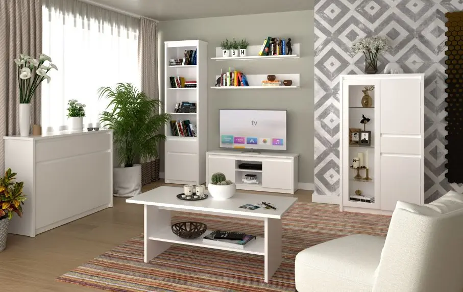 Tumba pentru TV Tempo Kondela Erodin 2D/125 (White)