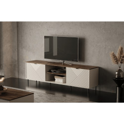 Tumba pentru TV Tempo Kondela Eyco 2D (Cashmere/Castello Oak)