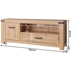 Tumba TV Tempo Kondela Moratiz 1D1S/160 (Wotan Oak) Thumb