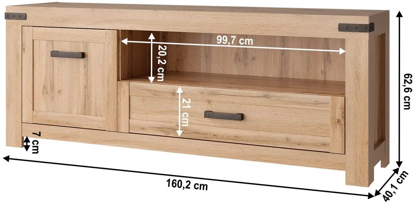 Tumba TV Tempo Kondela Moratiz 1D1S/160 (Wotan Oak) - 2