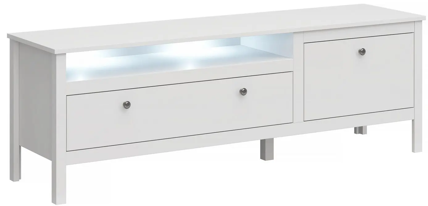 Tumba pentru TV Tempo Kondela Ollje 1S1K/160 (White)