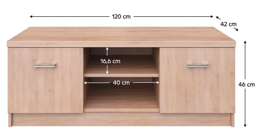 Tumba pentru TV Tempo Kondela Topty Typ 35 2D (Sonoma Oak) - 4