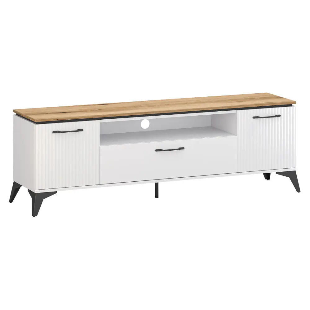 Тумба РТВ Tempo Kondela Velis 2D1S/170 (White/Evoke Oak)