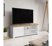 Tumba TV Tempo Kondela Vilgo 1D 160 (White Gloss/Wotan Oak)