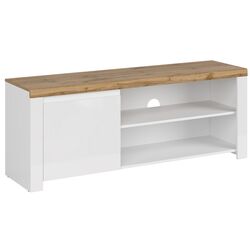 Тумба РТВ Tempo Kondela Vilgo 1D 160 (White Gloss/Wotan Oak) Thumb