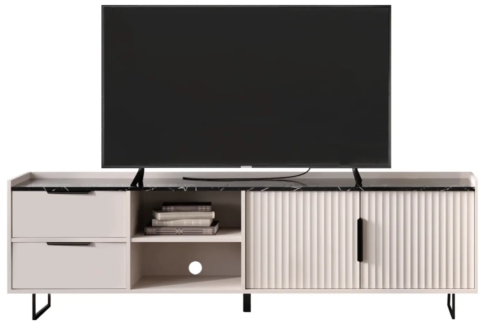 Тумба Tempo Kondela Fresio RTV2D2S (Cashmere/Dark Marble) - 2