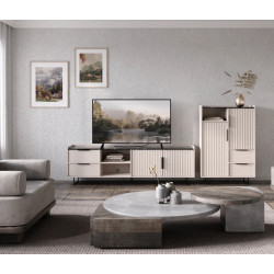 Тумба Tempo Kondela Fresio RTV2D2S (Cashmere/Dark Marble) Thumb