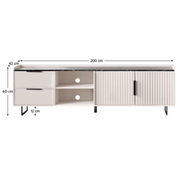 Тумба Tempo Kondela Fresio RTV2D2S (Cashmere/Dark Marble) Thumb