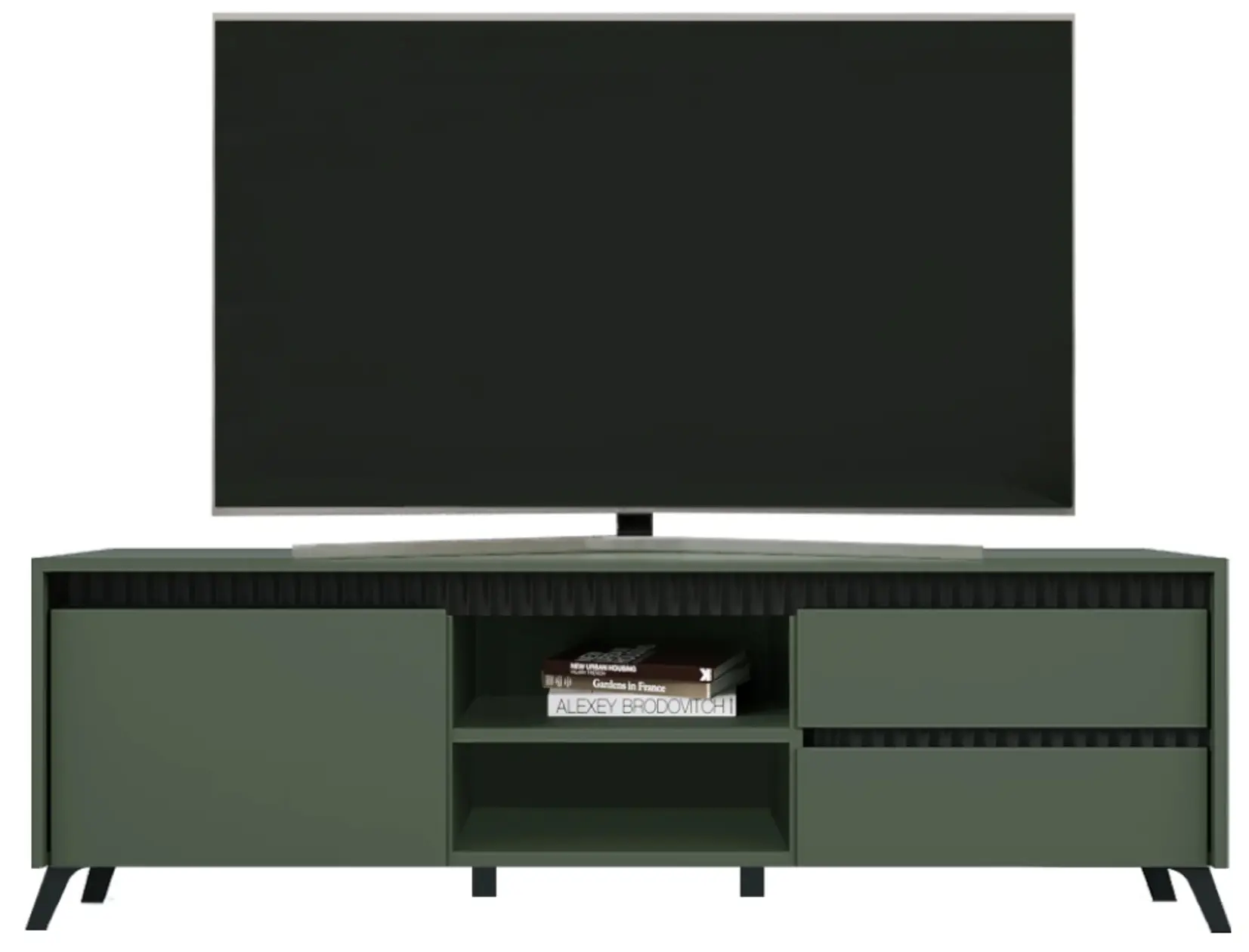 Тумба Tempo Kondela Longy RTV1K2So (Smoke Green/Black) - 5