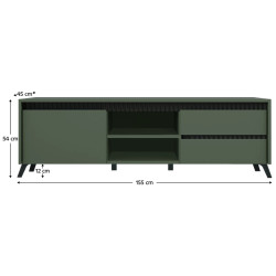 Тумба Tempo Kondela Longy RTV1K2So (Smoke Green/Black) Thumb