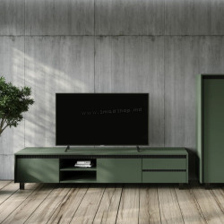 Тумба Tempo Kondela Longy RTV2K2So (Smoke Green/Black)