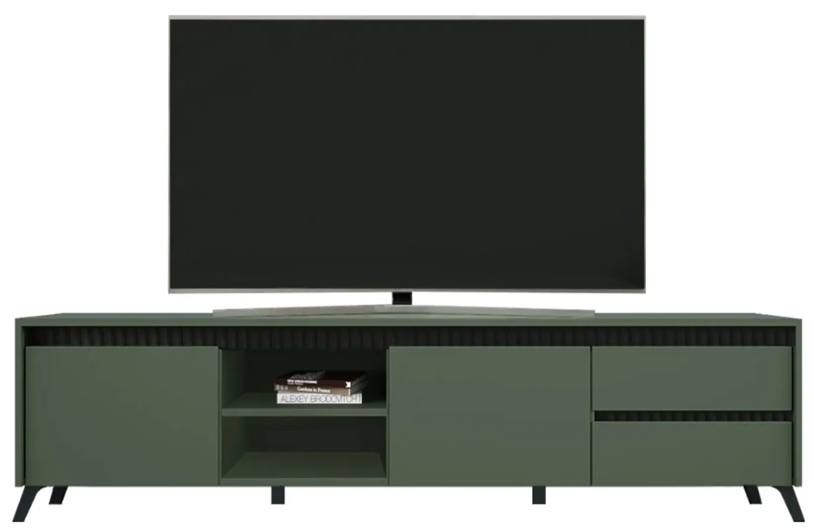 Тумба Tempo Kondela Longy RTV2K2So (Smoke Green/Black) - 5