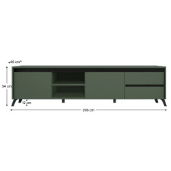 Тумба Tempo Kondela Longy RTV2K2So (Smoke Green/Black) Thumb
